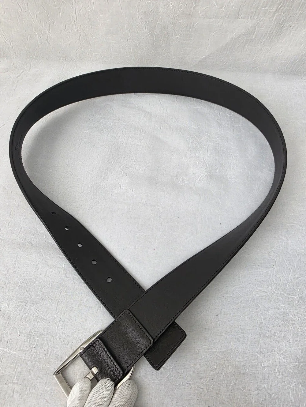 Auth Gucci GG Canvas Leather Belt